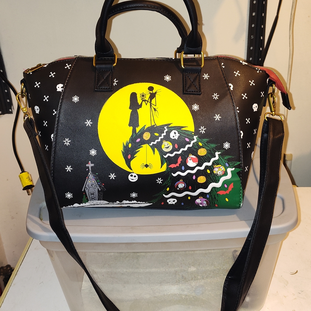 Loungefly Black and Yellow Nightmare Satchel